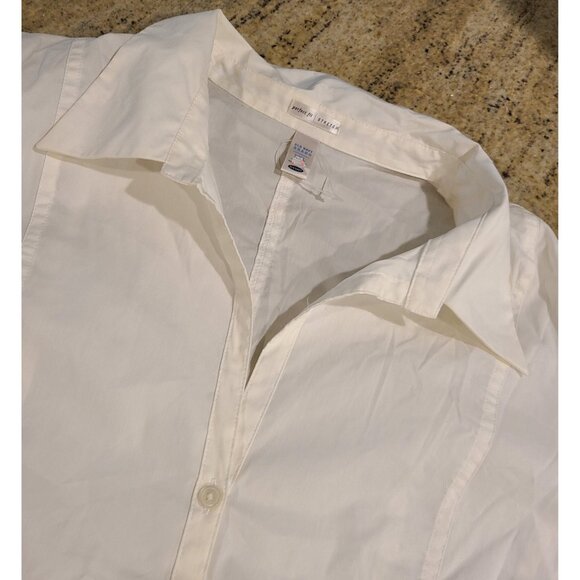 New! Lot of 2 Old Navy Women's Size XXL White Perfect Fit Stretch Button Shirt - Picture 13 of 16